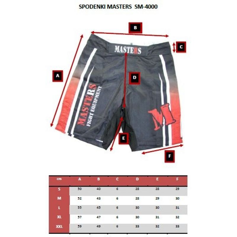 Masters (P) MMA - SM-4000 PROMOTION!!! rövidnadrág