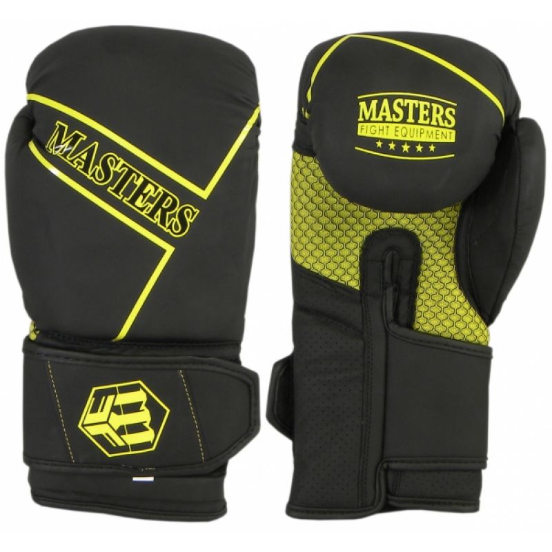 Masters RPU-BLACK boxkesztyű, czarno - czerwone+10 oz