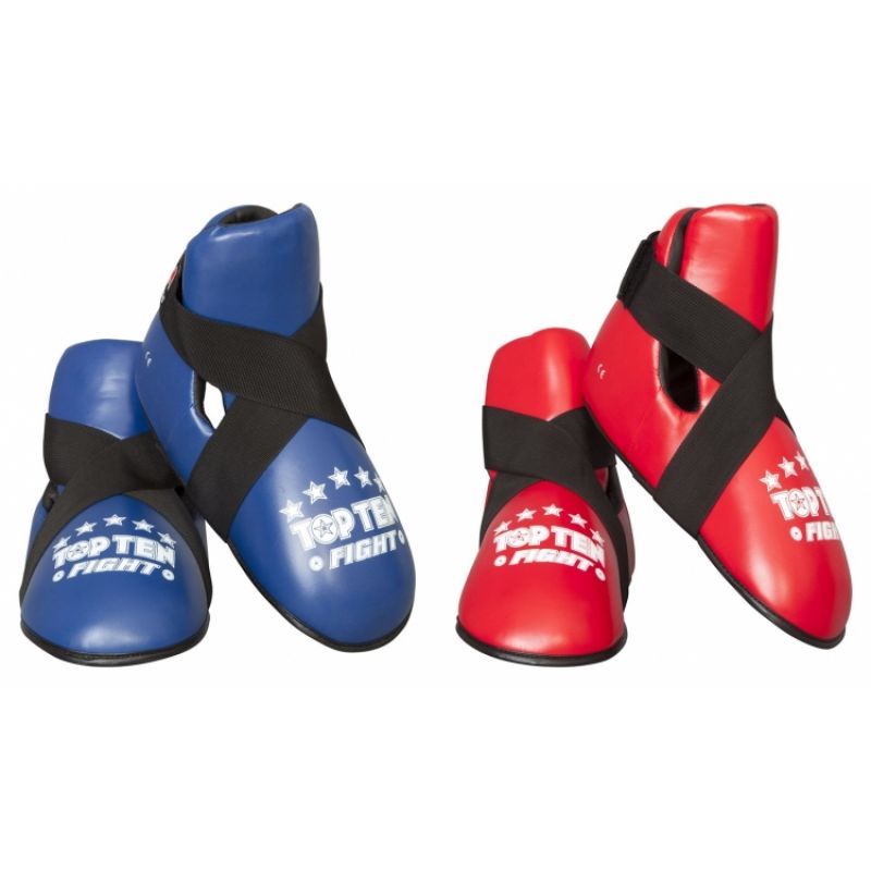 Masters Top Ten OSTT-PU "Fight" Foot Guards (Wako Approved) védőfelszerelés, fekete