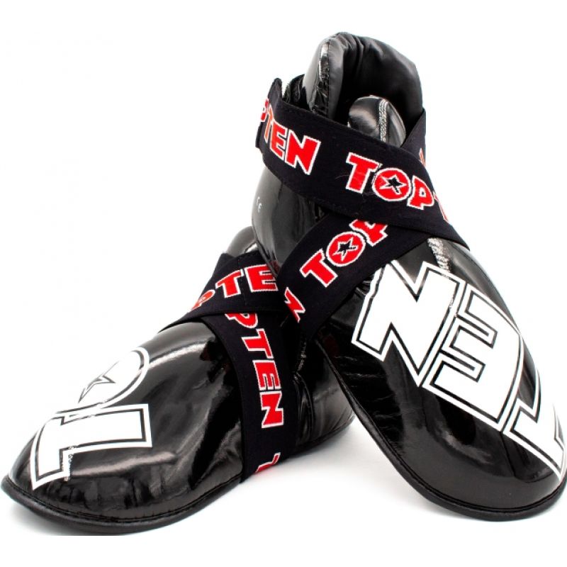 Masters Top Ten OSTT-PU "Superlight" Glossy Foot Protectors védőfelszerelés, czarno - czerwone+m/l