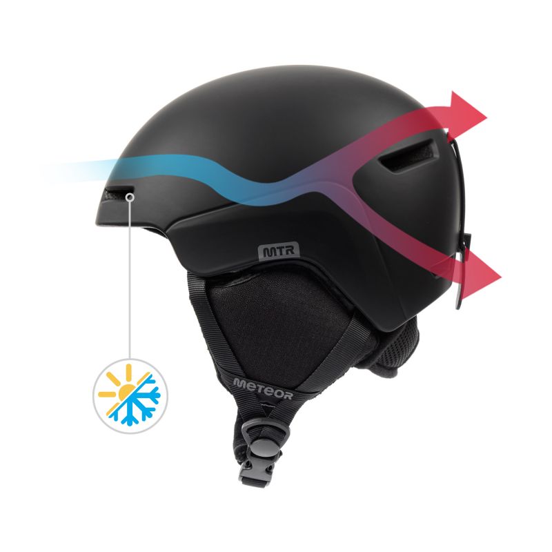 Meteor Avalo S Ski Helmet 53-55 cm fekete kiegészítő
