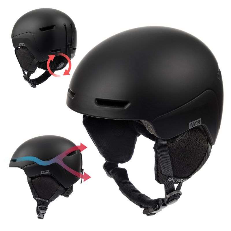 Meteor Avalo S Ski Helmet 53-55 cm fekete kiegészítő
