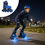 Meteor M 34-37 Loky Roller Skates Black/ kék görkorcsolya