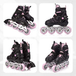 Meteor M 34-37 Urbo Roller Skates Black/ rózsaszín görkorcsolya