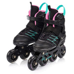 Meteor M 34-38 Buzzy Roller Skates Black/Pink/ menta görkorcsolya