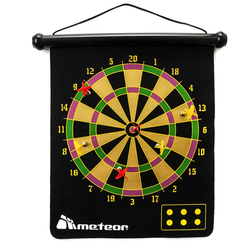 Meteor magnetic dartboard fekete pajzs