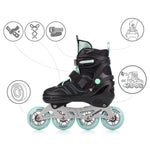 Meteor Roller Skates L 38-41 Urbo Black/ menta görkorcsolya