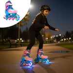Meteor Roller Skates S 30-33 Loky Pink/ kék görkorcsolya