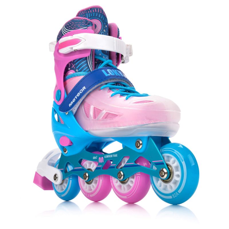 Meteor Roller Skates S 30-33 Loky Pink/ kék görkorcsolya