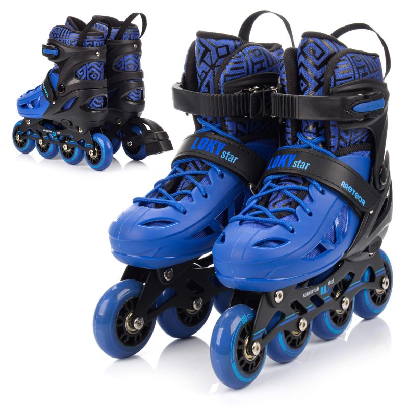 Meteor S 30-33 Loky Roller Skates Black/ kék görkorcsolya