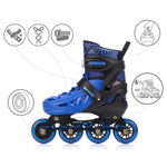 Meteor S 30-33 Loky Roller Skates Black/ kék görkorcsolya