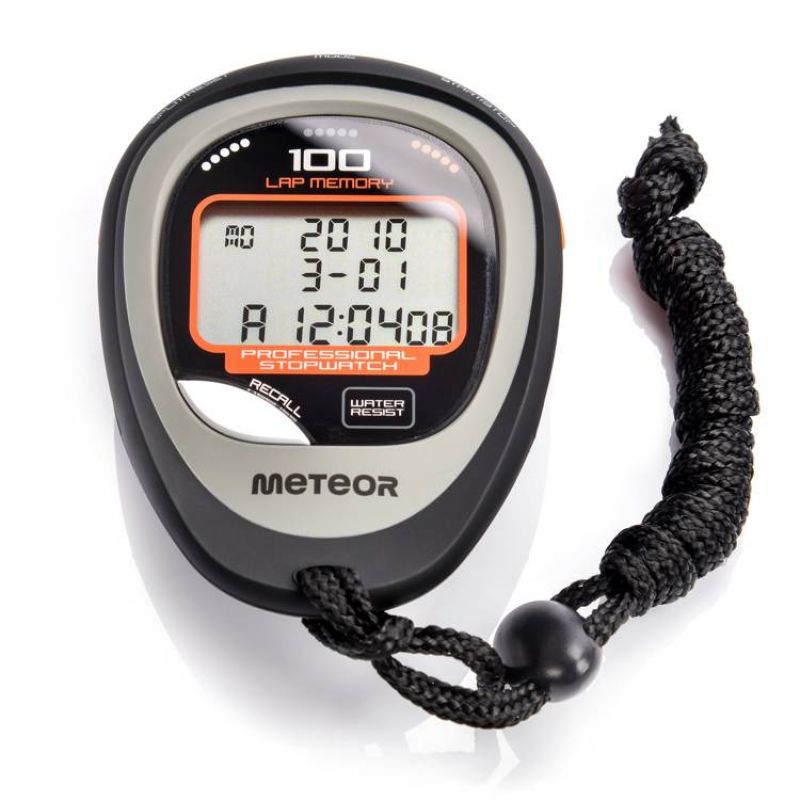 Meteor Stopwatch fekete edzőfelszerelés