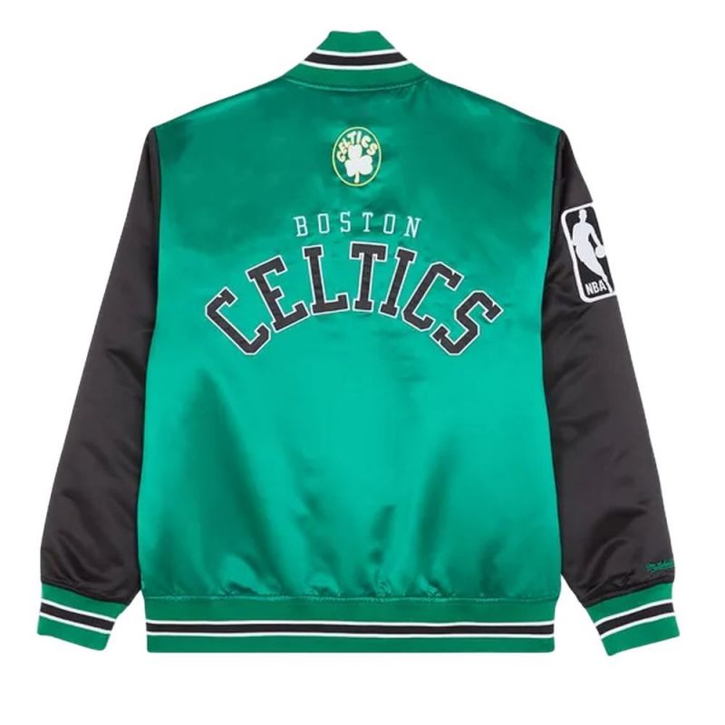 Mitchell & Ness Nba Boston Celtics Primetime Heavyweight Satin Jacket Vintage Logo Celtics M Jk8453-bcekygn - Sportmania.hu