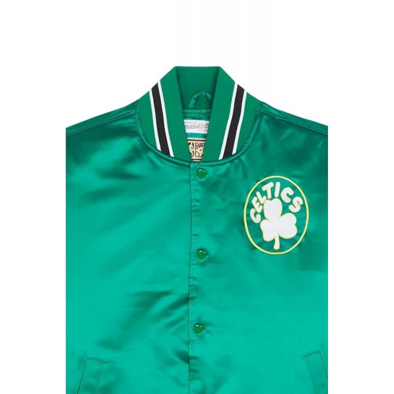 Mitchell & Ness Nba Boston Celtics Primetime Heavyweight Satin Jacket Vintage Logo Celtics M Jk8453-bcekygn - Sportmania.hu
