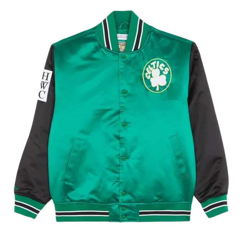 Mitchell & Ness Nba Boston Celtics Primetime Heavyweight Satin Jacket Vintage Logo Celtics M Jk8453-bcekygn - Sportmania.hu