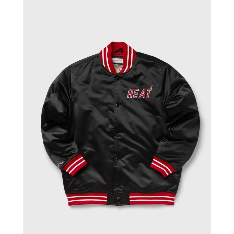Mitchell & Ness NBA Heavyweight Satin Jacket Miami Heat M OJBF3413-MHEYYPPPBLCK - Sportmania.hu