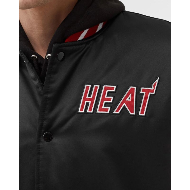 Mitchell & Ness NBA Heavyweight Satin Jacket Miami Heat M OJBF3413-MHEYYPPPBLCK - Sportmania.hu