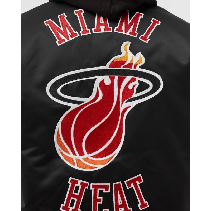 Mitchell & Ness NBA Heavyweight Satin Jacket Miami Heat M OJBF3413-MHEYYPPPBLCK - Sportmania.hu