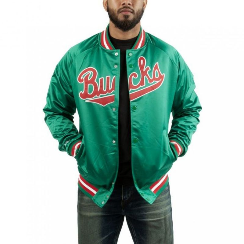 Mitchell & Ness NBA Milwaukee Bucks Lightweight Jacket M STJKMG18013-MBUDKGN - Sportmania.hu