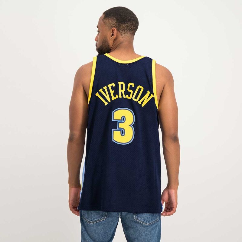 Mitchell & Ness NBA Swingman Denver Nuggets Allen Iverson T-shirt SMJY4205-DNU06AIVASBL - Sportmania.hu