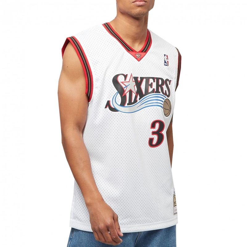 Mitchell & Ness NBA Swingman Home Jersey 76ERS 00 Allen Iverson M SMJYGS18200-P76WHIT00AIV - Sportmania.hu