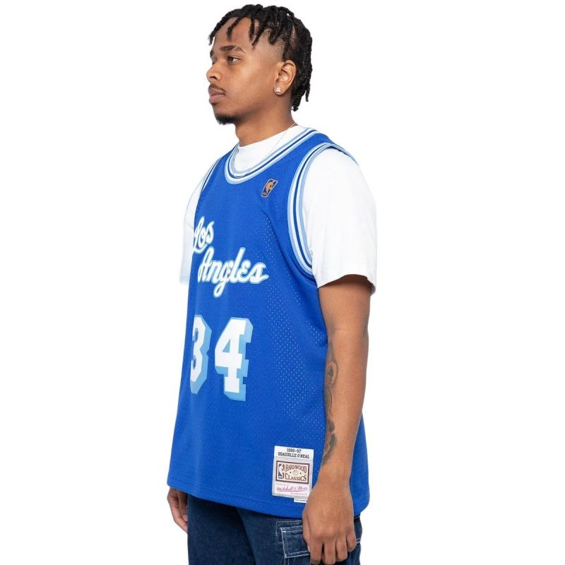 Mitchell & Ness NBA Swingman Los Angeles Lakers Shaquille O&#39;Neal M T-shirt SMJYAC18013-LALROYA96SON - Sportmania.hu