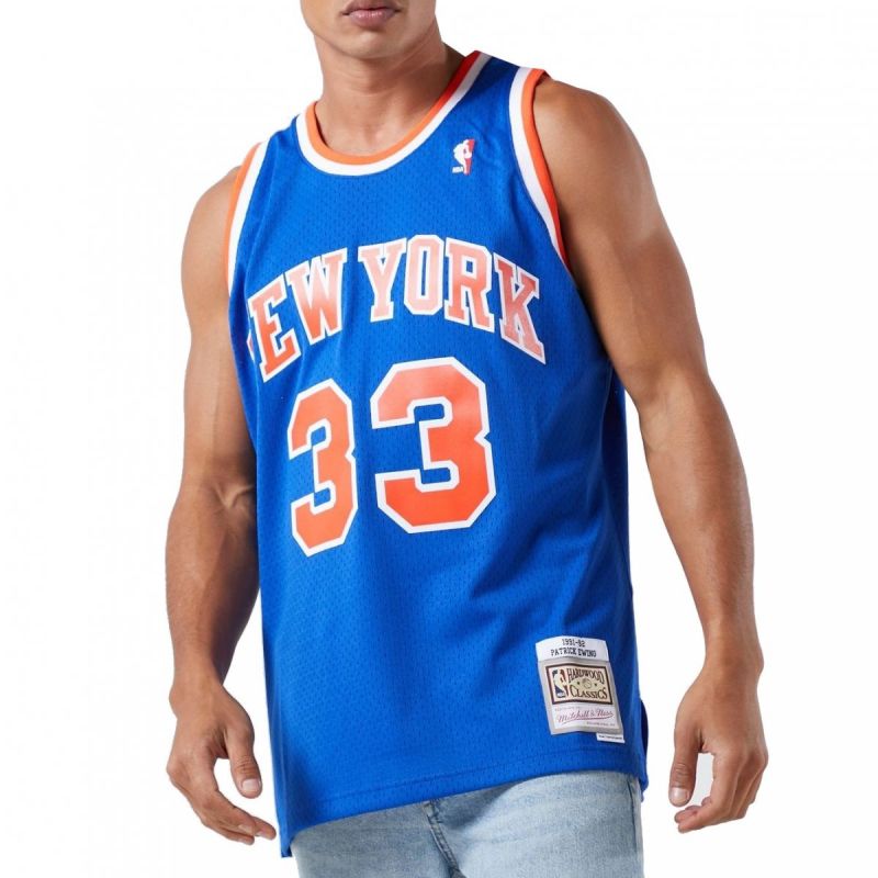 Mitchell & Ness NBA Swingman New York Knicks Patric Ewing T-Shirt SMJYGS18186-NYKROYA91PEW - Sportmania.hu