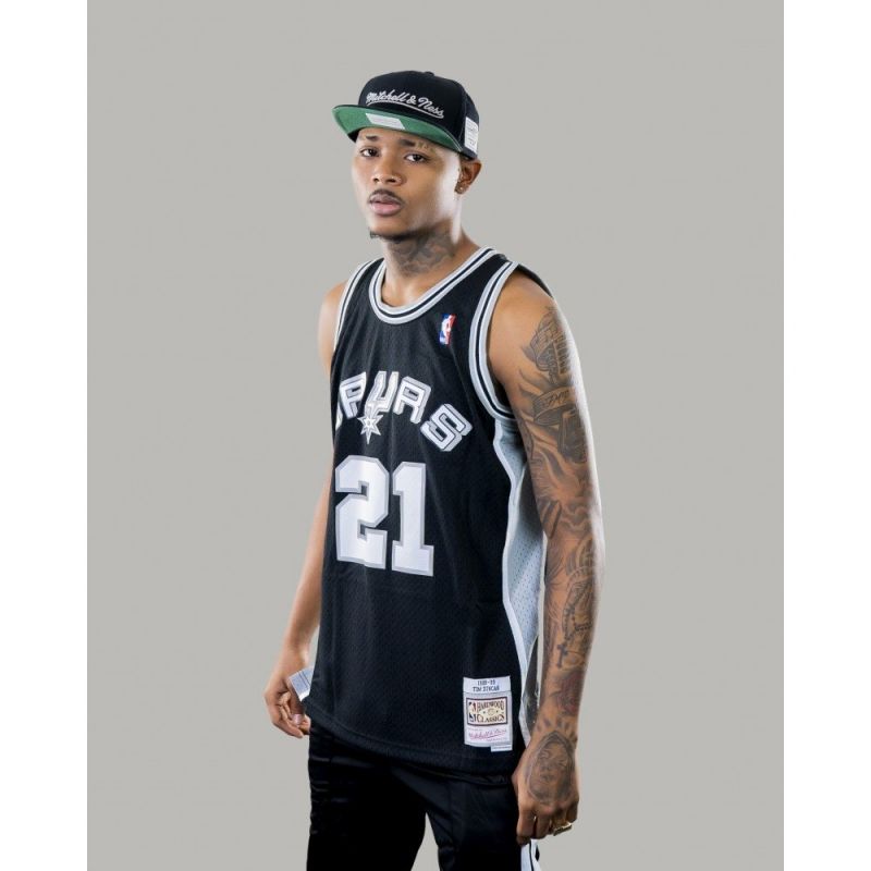 Mitchell & Ness NBA Swingman San Antonio Spurs Tim Duncan T-Shirt SMJYGS18208-SASBLCK98TDU - Sportmania.hu