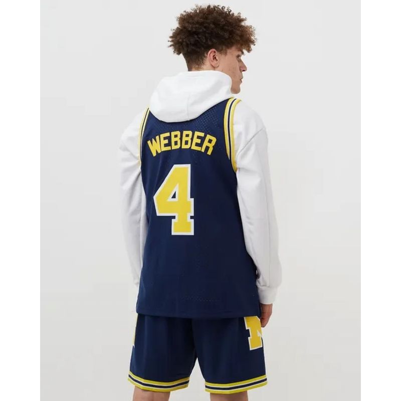 Mitchell & Ness NCAA Swingman Road Jersey Michigan1991 Chris Webber SMJY4437-UMI91CWEASBL - Sportmania.hu