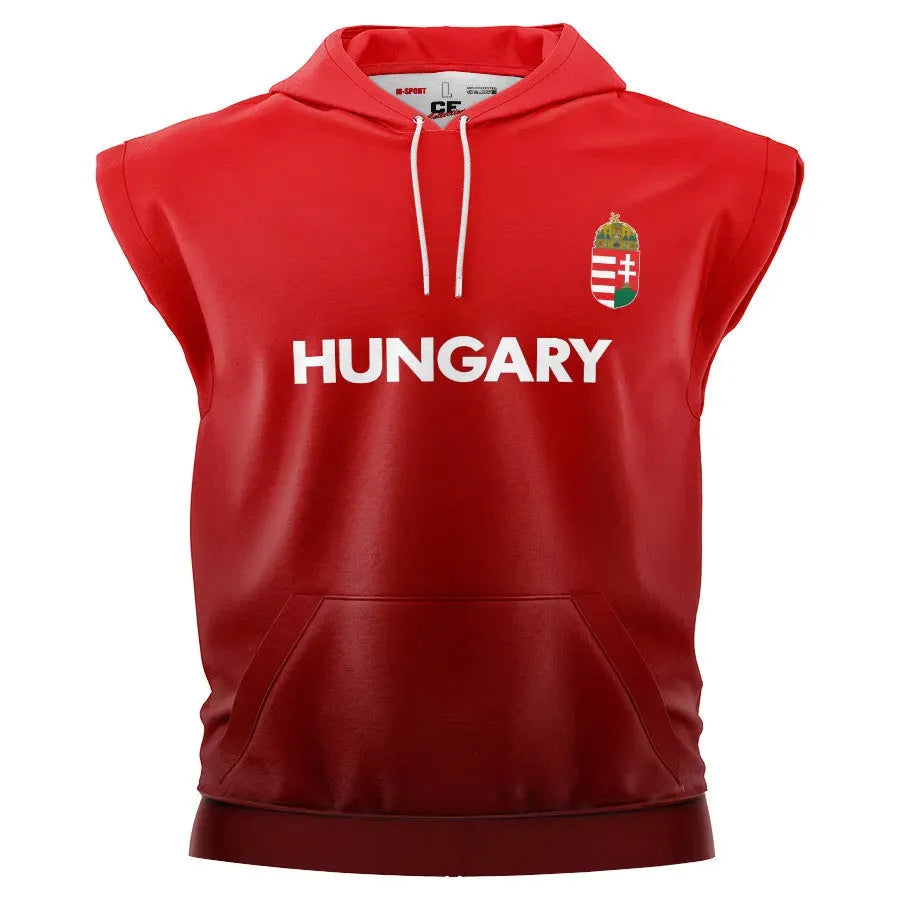 Msport Hungary szurkolói kapucnis piros Mellény