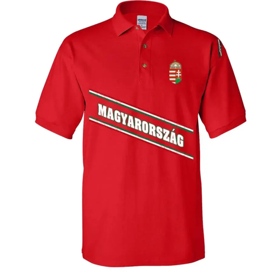 Msport Magyarország fekete piros Galléros férfi