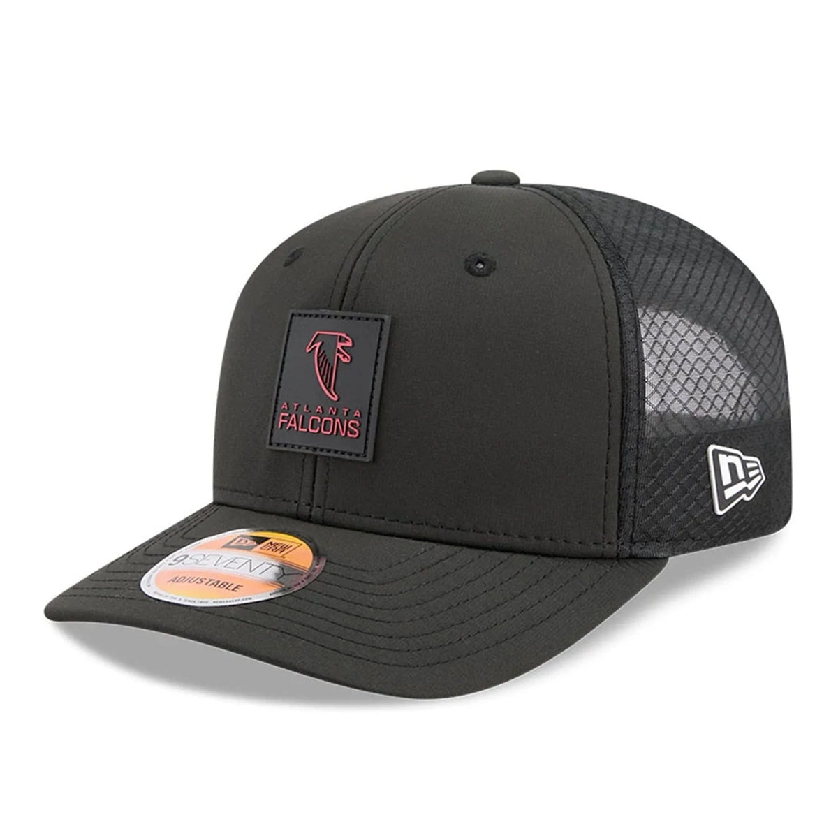 New Era Atlanta Falcons NFL Sideline 2025 Black 9SEVENTY Trucker Stretch Snap - baseball sapka