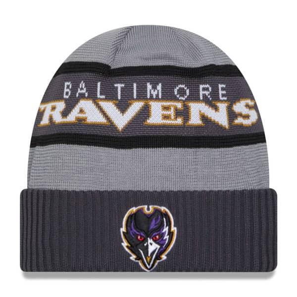 New Era Baltimore Ravens NFL Sideline Grey Cuff Knit Beanie kötött sapka - Sportmania.hu