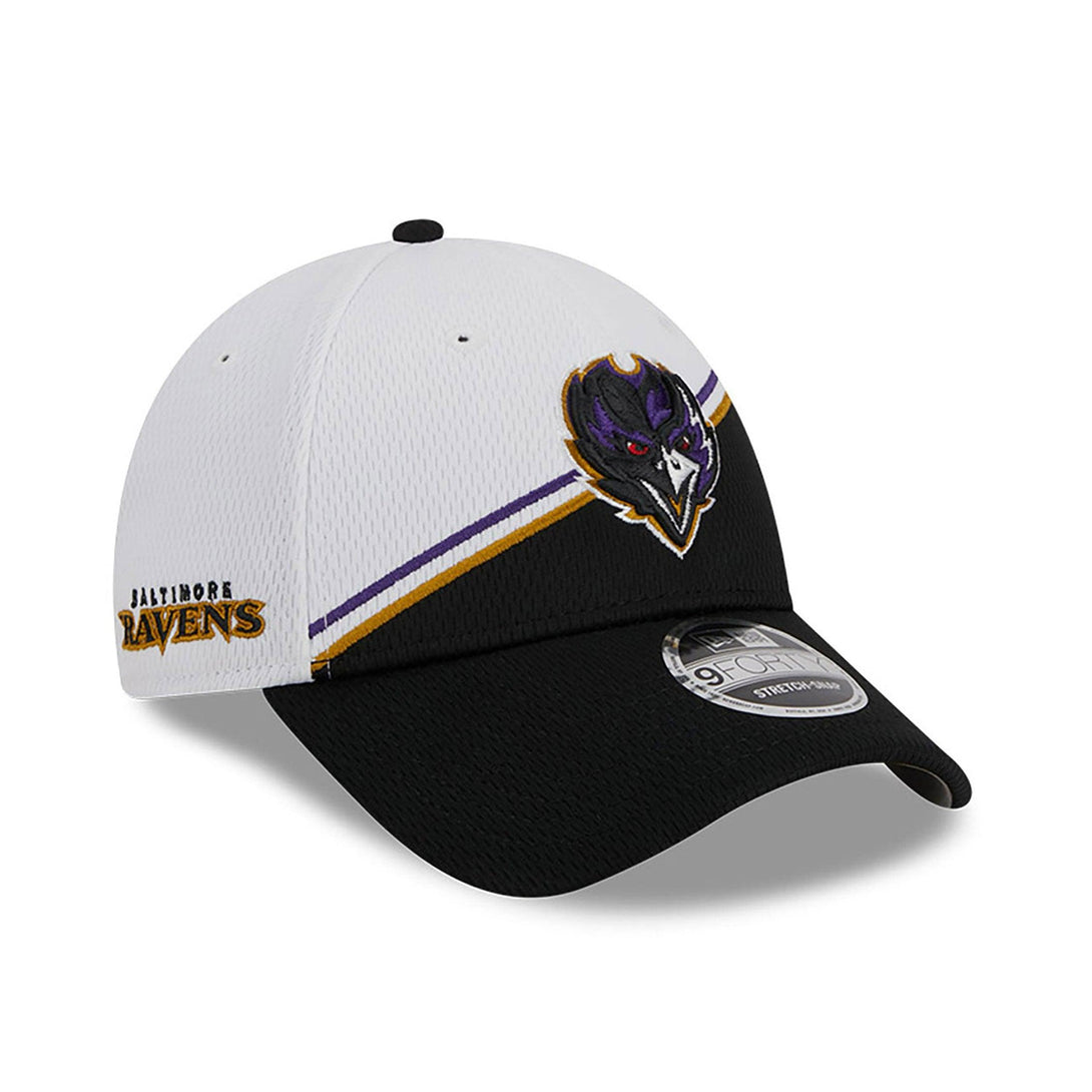 New Era Baltimore Ravens NFL Sideline 2023 White 9FORTY Stretch Snap Baseball sapka - Sportmania.hu