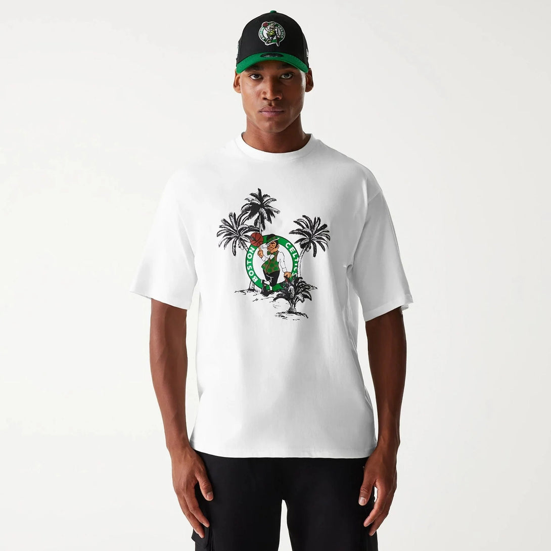 New Era Boston Celtics NBA Palm Tree Open White Oversized póló - Sportmania.hu