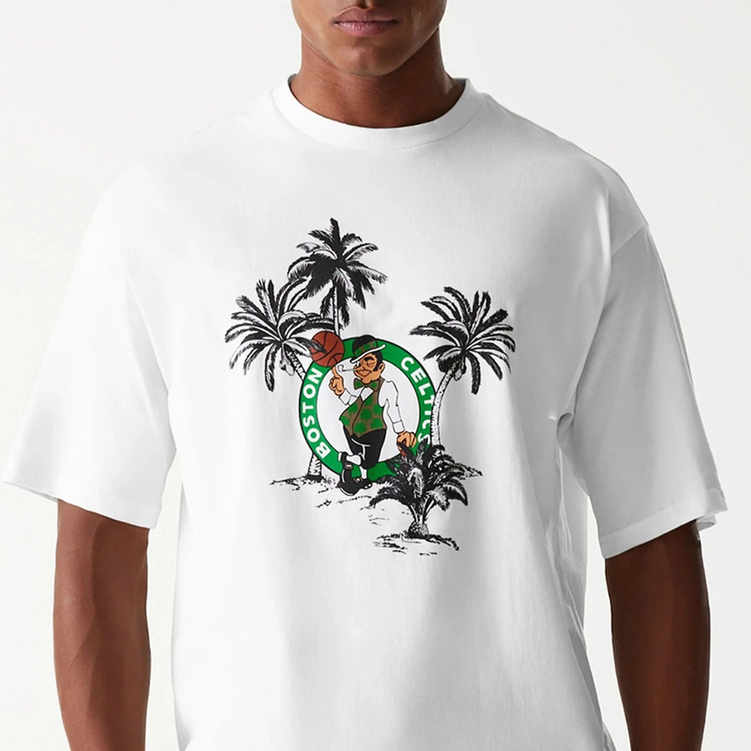 New Era Boston Celtics NBA Palm Tree Open White Oversized póló - Sportmania.hu