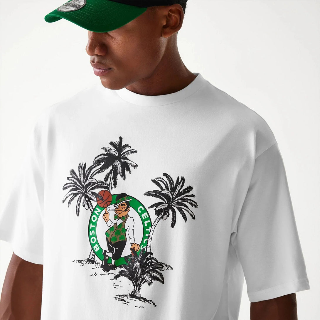 New Era Boston Celtics NBA Palm Tree Open White Oversized póló - Sportmania.hu