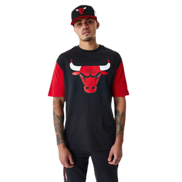 New Era Chicago Bulls Colour Block Black Oversized Póló - Sportmania.hu