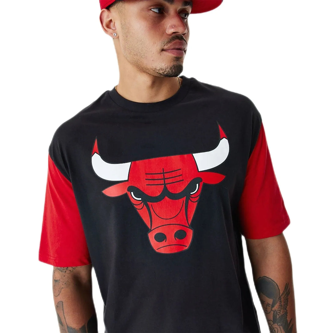 New Era Chicago Bulls Colour Block Black Oversized Póló - Sportmania.hu