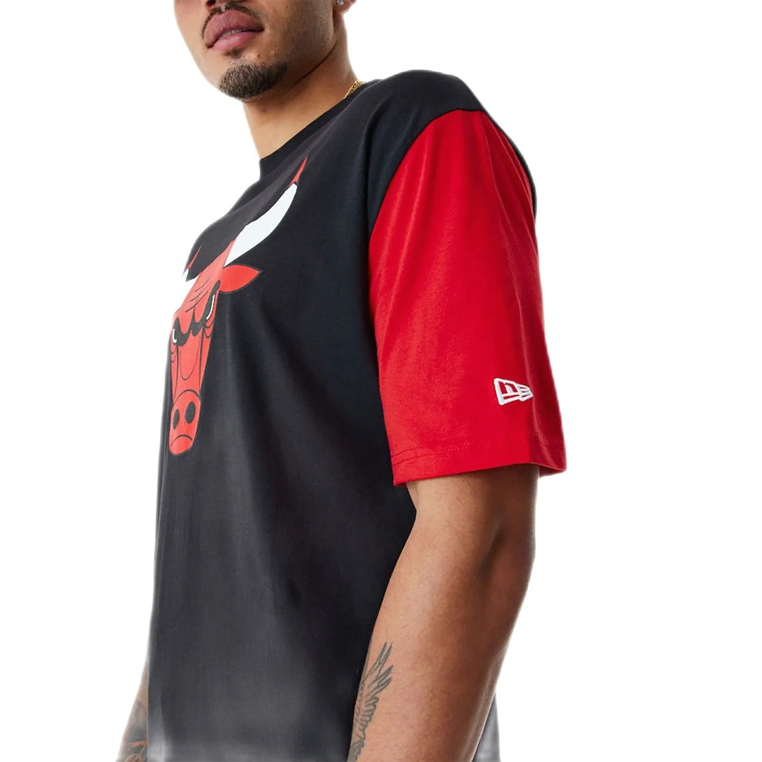 New Era Chicago Bulls Colour Block Black Oversized Póló - Sportmania.hu