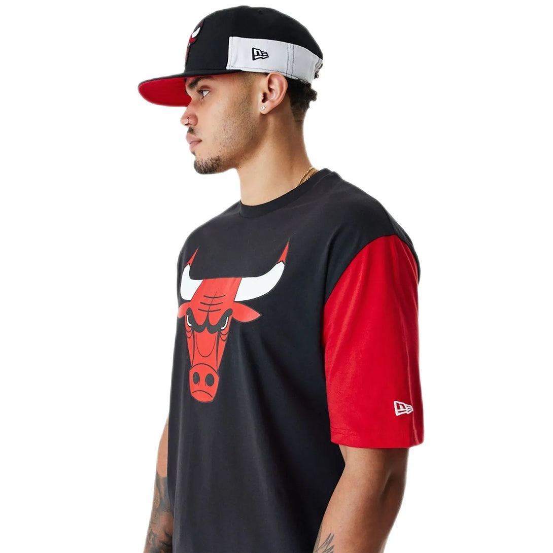 New Era Chicago Bulls Colour Block Black Oversized Póló - Sportmania.hu