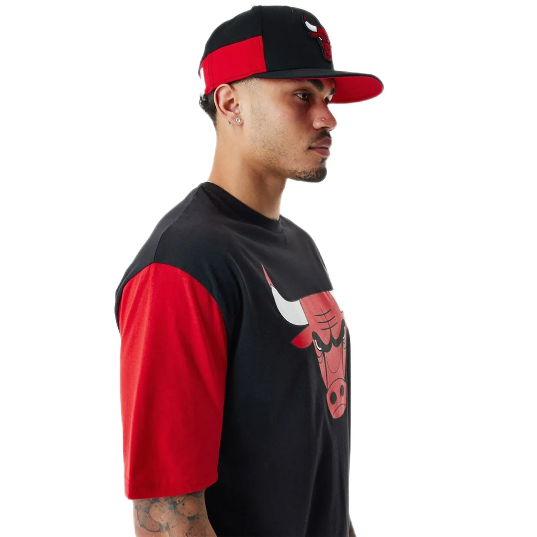 New Era Chicago Bulls Colour Block Black Oversized Póló - Sportmania.hu