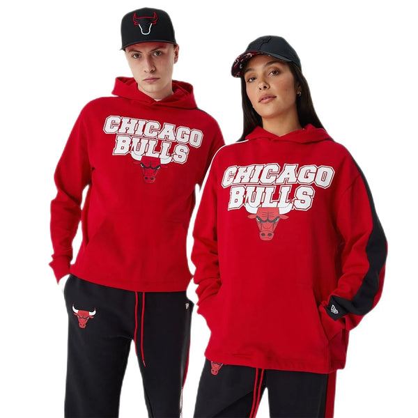 New Era Chicago Bulls Cut and Sew Red Oversized kapucnis pulóver - Sportmania.hu