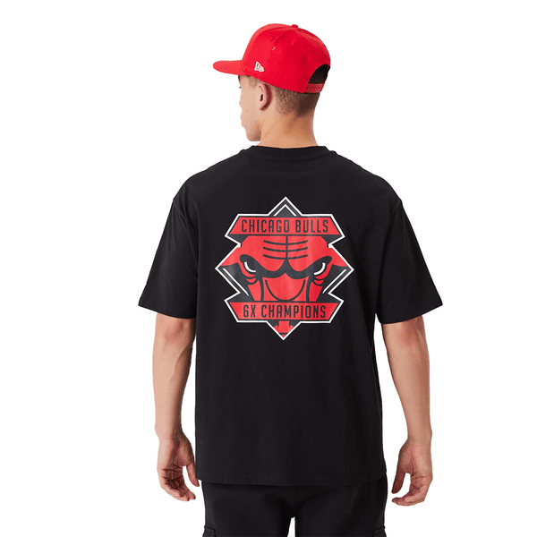 New Era Chicago Bulls NBA Championship Black Oversized T-Shirt Póló - Sportmania.hu