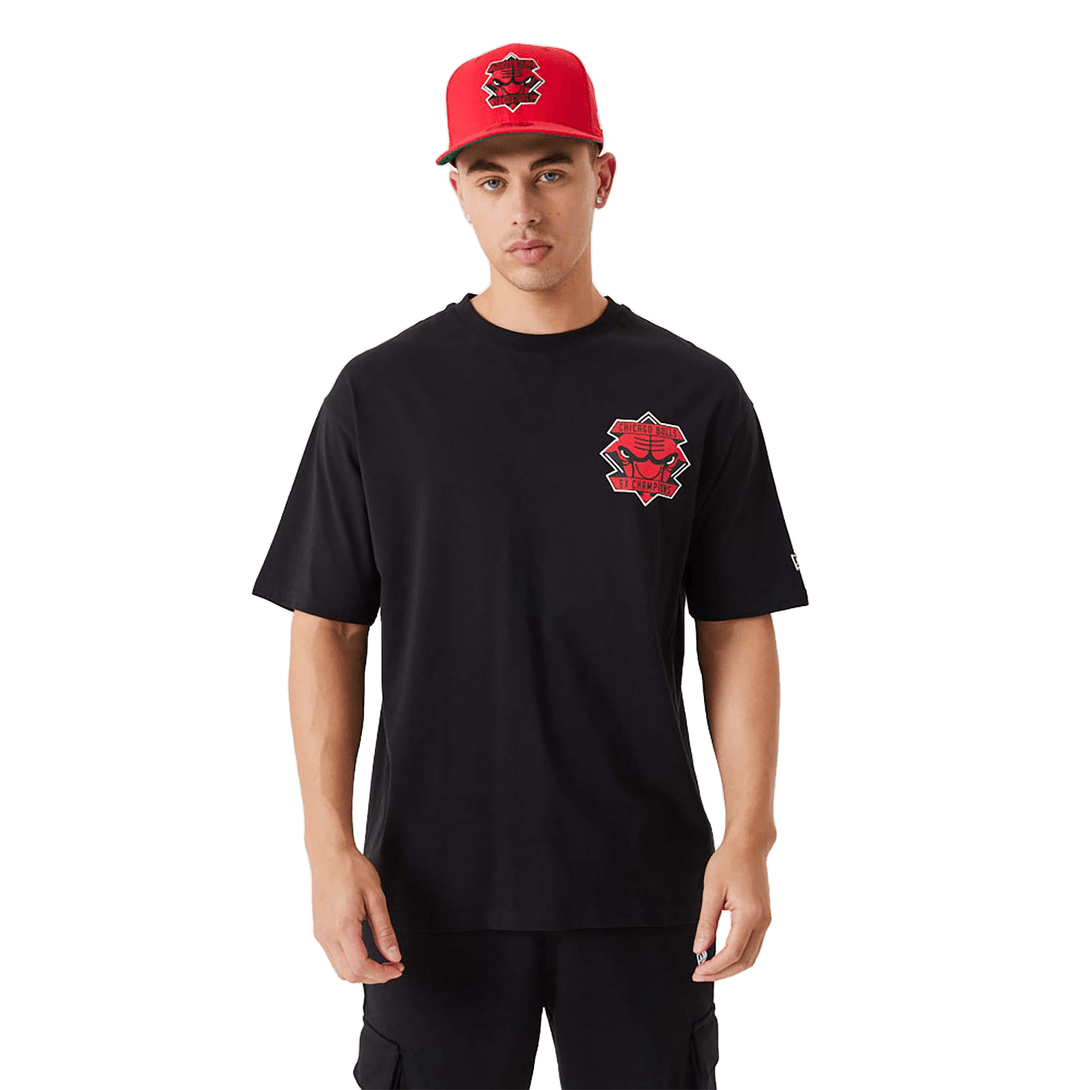 New Era Chicago Bulls NBA Championship Black Oversized T-Shirt Póló - Sportmania.hu