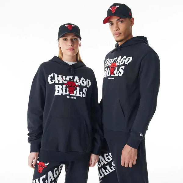 New Era Chicago Bulls NBA Graphic Black Oversized kapucnis pulóver - Sportmania.hu