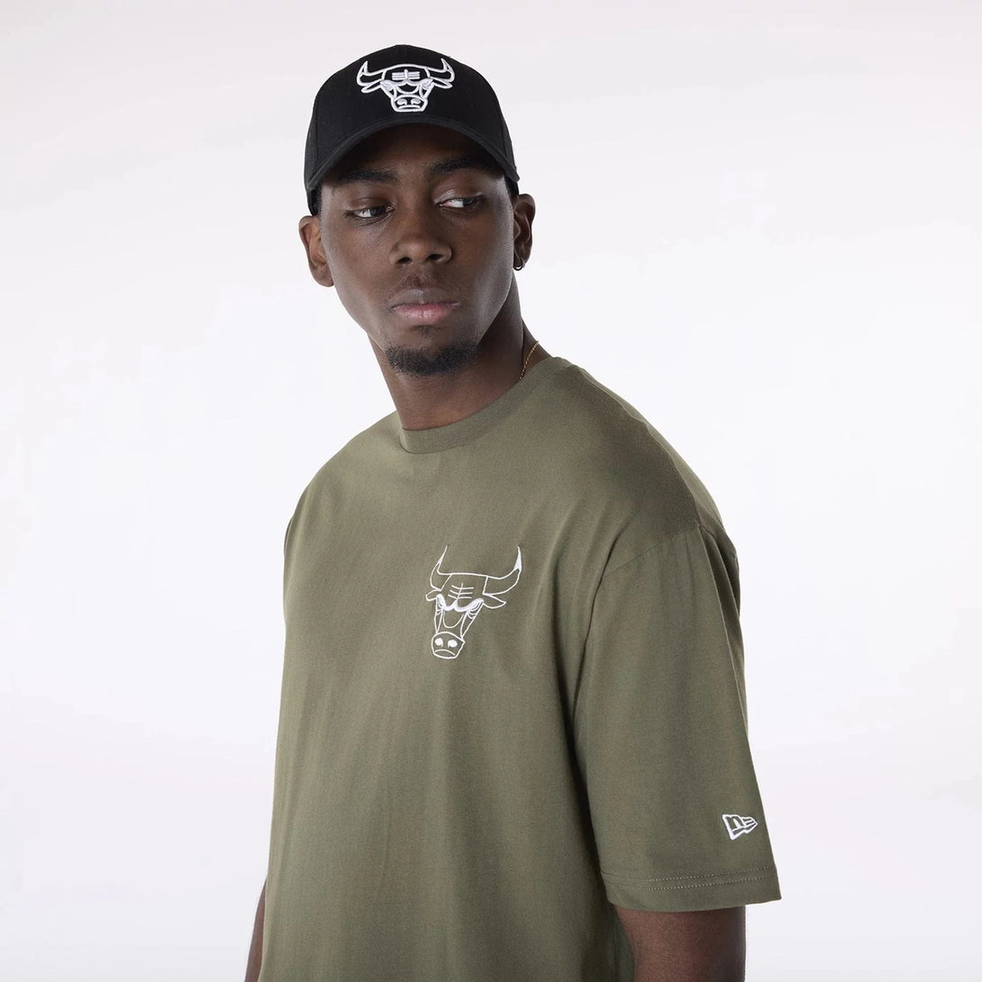 New Era Chicago Bulls NBA League Essential Green Oversized póló - Sportmania.hu