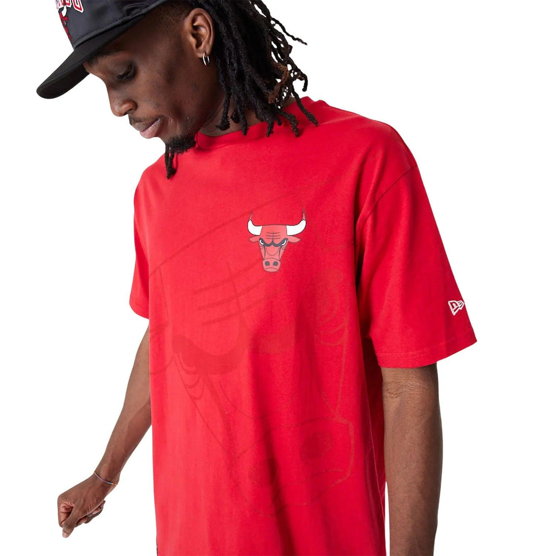 New Era Chicago Bulls NBA Lifestyle Red Oversized Póló - Sportmania.hu