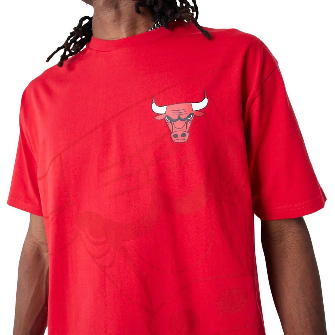 New Era Chicago Bulls NBA Lifestyle Red Oversized Póló - Sportmania.hu