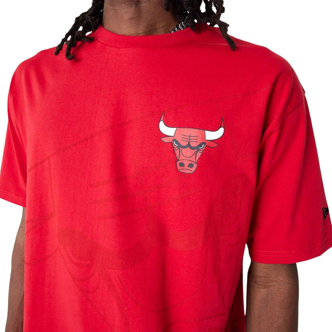 New Era Chicago Bulls NBA Lifestyle Red Oversized Póló - Sportmania.hu